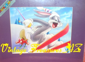 Image for Bugs Bunny & Yosemite Sam Lithographic Print Downhill Snow Skiers Looney Tunes 1994 Special Collector’s Edition Mint-in-Package <b><span style='color:red'> *****FIRST CLASS SHIPPING INCLUDED – DOMESTIC ORDERS ONLY!***** </span></b><span style='color:purple'>